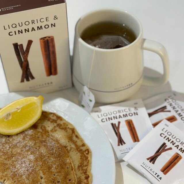 Happy Pancake Day! Today we’re enjoying a cup of warming Liquorice and Cinnamon herbal tea with our pancakes 😋🥞☕️ Not only is this tea a delicious accompaniment to your pancakes, but it also provides a range of health benefits. Liquorice has been used for centuries to treat a variety of ailments, from coughs and colds to digestive issues. Its natural sweetness also makes it a great alternative to sugar. Cinnamon, on the other hand, is rich in antioxidants and has anti-inflammatory properties, making it a popular ingredient in many health supplements and remedies. So why not treat yourself to a cup of NutraTea Liquorice and Cinnamon herbal tea this Pancake Day and enjoy the health benefits as well as the delicious taste! #PancakeDay #LiquoriceAndCinnamonTea #HerbalTea #ShroveTuesday #Pancakes #Tea #HerbalTea #TeaLover #HealthBenefits #BreakfastTea #Cuppa  #HealthFood #TeaAddict #Instagood