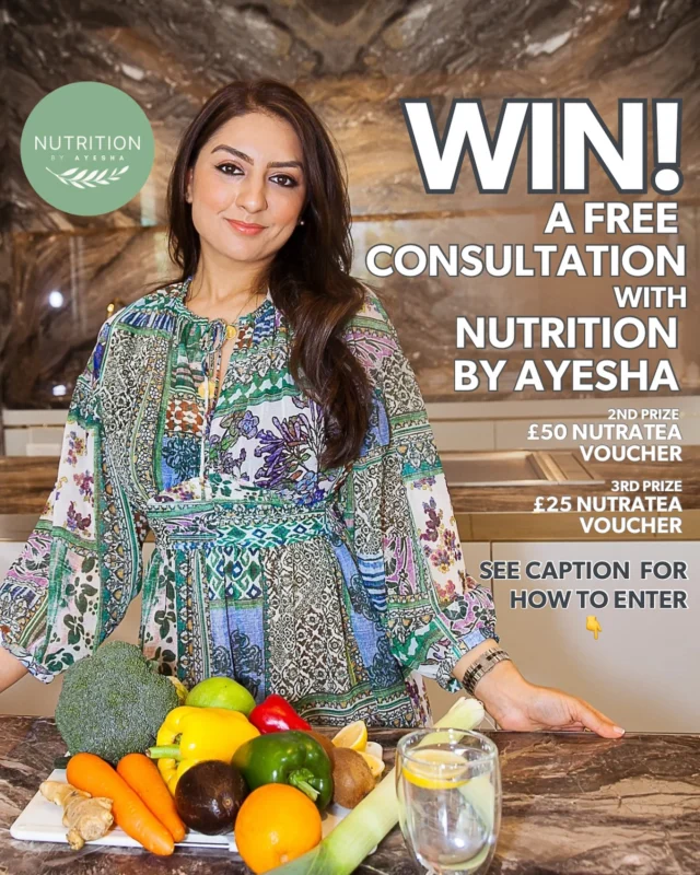 This festive season, we’ve teamed up with the fabulous @NutritionbyAyesha to treat our herbal tea lovers to the ultimate wellness giveaway! 🌿💚 Ayesha is a certified Nutritional Therapist (mBANT) (rCNHC) specialising in skin, gut, and hormone health. Get expert, personalised advice to transform your health from the inside out! Discover how a balanced diet (including the right herbal teas) can support your digestion, boost your energy, and improve your overall well-being. 🍵✨ 1st Prize: A FREE consultation with Nutrition by Ayesha worth £1802nd Prize: A £50 NutraTea Voucher 3rd Prize: A £25 NutraTea Voucher Whether you’re boosting your immune system or relaxing with a calming blend, this giveaway is perfect for those passionate about health, wellness, and herbal tea! 🌿 How to Enter: 1️⃣ Like this post & Follow @Nutra_Tea & @NutritionByAyesha 2️⃣ Tag your tea-loving friends 🌟 For a bonus entry, share a photo of you enjoying your favourite cup of NutraTea and tag us in the photo. GOOD LUCK! 🎁💫 T&Cs: Giveway ends on Friday 6.12.24 at midnight. Open to UK residents aged 18+ T&C’s apply (see link in bio). The winners will be randomly selected and contacted within 5 working days after the closing date via a private message from this account only. This giveaway is not endorsed or sponsored by Instagram. Beware of fraudulent accounts; we will never request money and we will NEVER ask you to register on a website with your card details to claim your prize. #NutraTea #ChristmasGiveaway #HerbalTeaLovers #WellnessJourney #HealthyLiving #Nutritionist #Nutrition #HealthyLifestyle #Health #Wellbeing #SelfCare #PrizeDraw #TeaLover #Christmas #MegaMonday #Nutrition #HealthyDiet #HealthFood