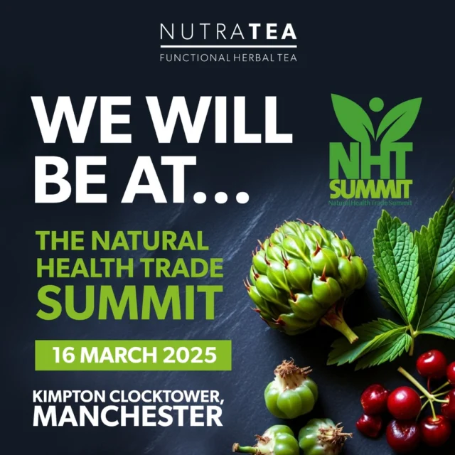 We’re excited to announce that NutraTea will be at the National Health Trade Summit in Manchester on March 16th! 🌿   Come and visit us and discover our range of functional herbal teas designed to support your health and wellness. Whether you’re looking to boost energy, detox, or enhance your overall well-being, we’ve got something for you.  Don’t miss the chance to chat with us and explore our latest products! See you there! 👋  #NutraTea #NHTS2025 #NationalHealthTradeSummit #Wellness #HerbalTea #HealthAndWellness #Pharmacist #Nutritionist #HealthFoodShop #HealthFoodStore #Wholesaler #HealthFoodSupplies