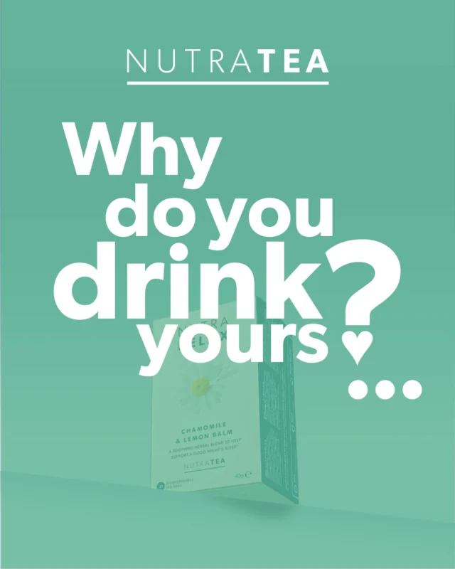 💬 “AMAZING. Finally got a good night’s sleep, much better effects that the other brands I’ve tried! Tastes great also!” Made with calming herbs like Lemon Balm and Valerian, NutraRelax is your plant-powered pause button. 💬 Do you drink NutraRelax? Share your reason by commenting below, tagging us in a video, or sending a video to videos@nutratea.co.uk — and we’ll gift you a free Tea Buddy! #WhyDoYouDrinkYours #NutraRelax #NutraTea #HerbalTea #RelaxingTea #ChamomileTea #SleepTea #Destress #Relax #Unwind #BedtimeRoutine #BlendsWithBenefits #Wellness #HealthyLifestyle